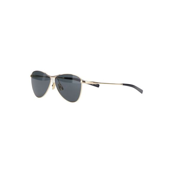 Saint Laurent Women Gold Tone Sunglasses With Engraved Logo In Metal Woman